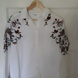 Embroidered blouse/coverup